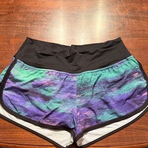 lululemon athletica Black and Multicolor Athletic Shorts